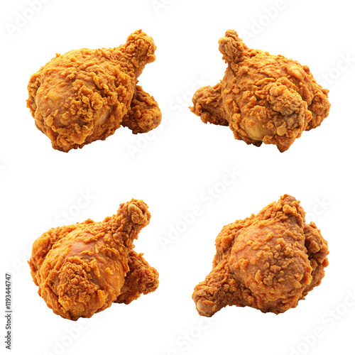 3d rendering of beautiful and realistic Fried chicken photo