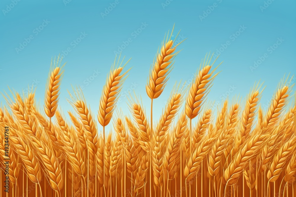 a vector illustration of a field of wheat ready to be harvested a vector illustration of a field of wheat ready to be harvested