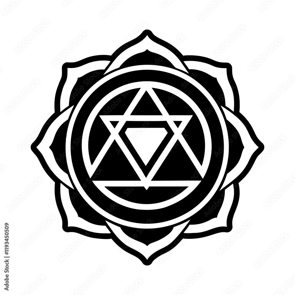 Chakra light icon in glyph style Chakra light icon in glyph style