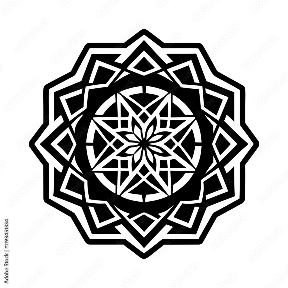 A filled style icon of energy mandala A filled style icon of energy mandala