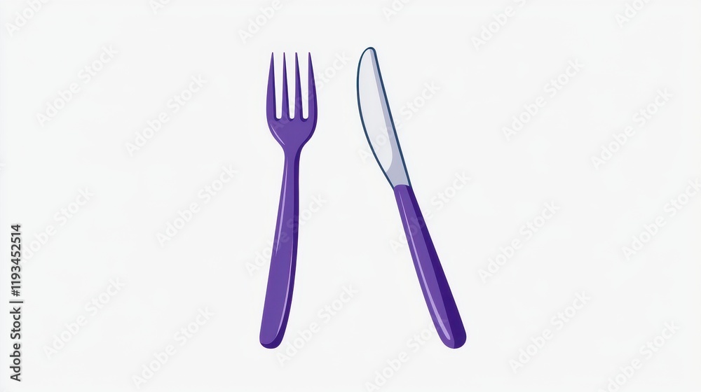 Stylish Purple Fork and Knife Set for Modern Dining Experiences Stylish Purple Fork and Knife Set for Modern Dining Experiences