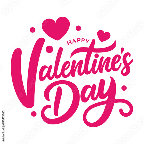 Valentines Day Calligraphic Inscription Vector Art