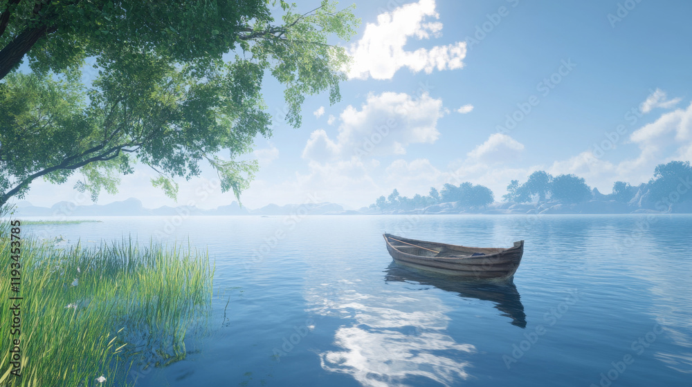 The soft ripples of the water and the gentle breeze create a serene and adventurous atmosphere. The soft ripples of the water and the gentle breeze create a serene and adventurous atmosphere.