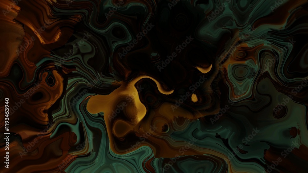 Obraz premium black brown cyan dark clean water liquid