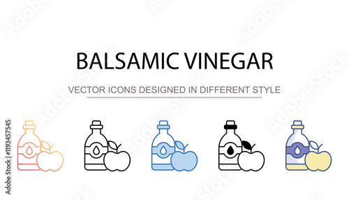 Balsamic Vinegar icon design with white background stock illustration