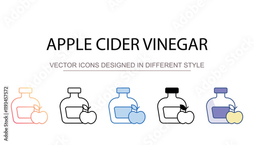 Apple Cider Vinegar icon design with white background stock illustration