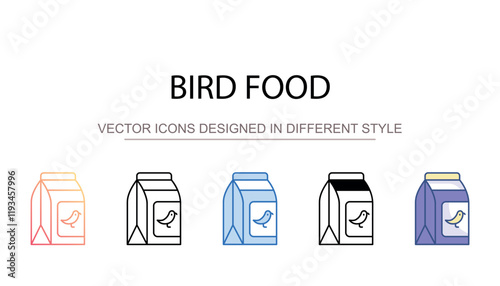 Bird Food icon design with white background stock illustration