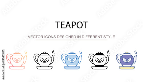 Wallpaper Mural Teapot icon design with white background stock illustration Torontodigital.ca