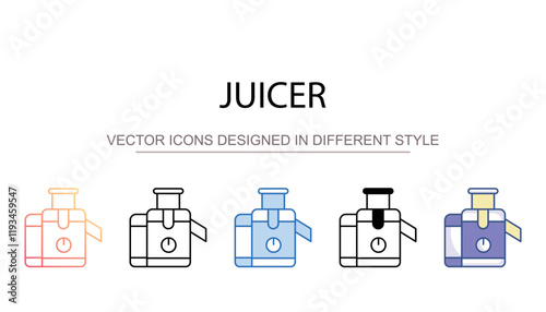 Juicer icon design with white background stock illustration