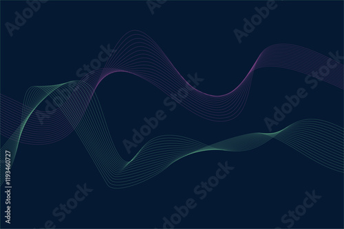 Abstract glowing wave lines background. Dynamic wave pattern. Modern flowing wavy lines. Futuristic technology concept. Suit for banner  poster  cover  brochure  flyer  website