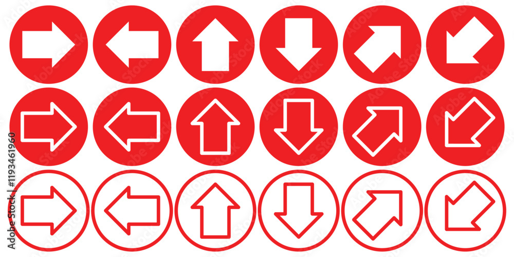 Bold arrow icon set. Set of bold arrow icon collection. Modern simple arrows. Vector illustration. Bold arrow icon set. Set of bold arrow icon collection. Modern simple arrows. Vector illustration.