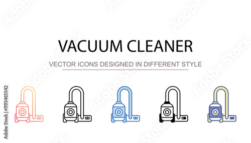 Vacuum Cleaner icon design with white background stock illustration