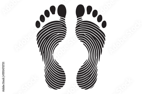 Footprints vector