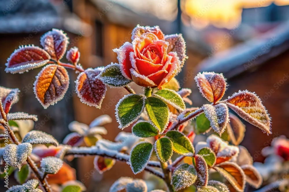 Frozen Rose Buds & Leaves: Urban Frost Photography Frozen Rose Buds & Leaves: Urban Frost Photography