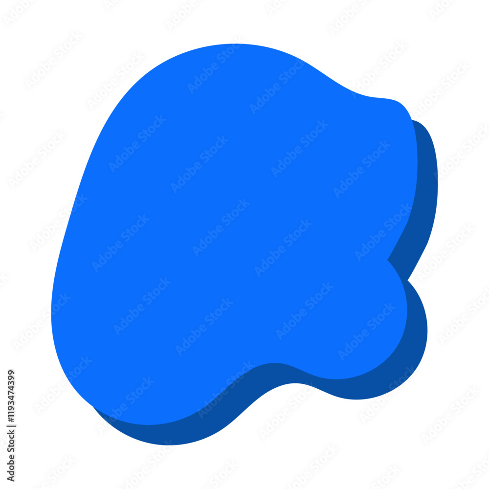 blue shape with shadow blue shape with shadow