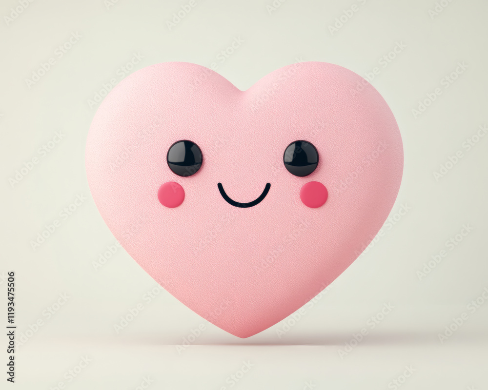 A charming pink heart character with a smile embodying joy and love in a playful design. A charming pink heart character with a smile embodying joy and love in a playful design.