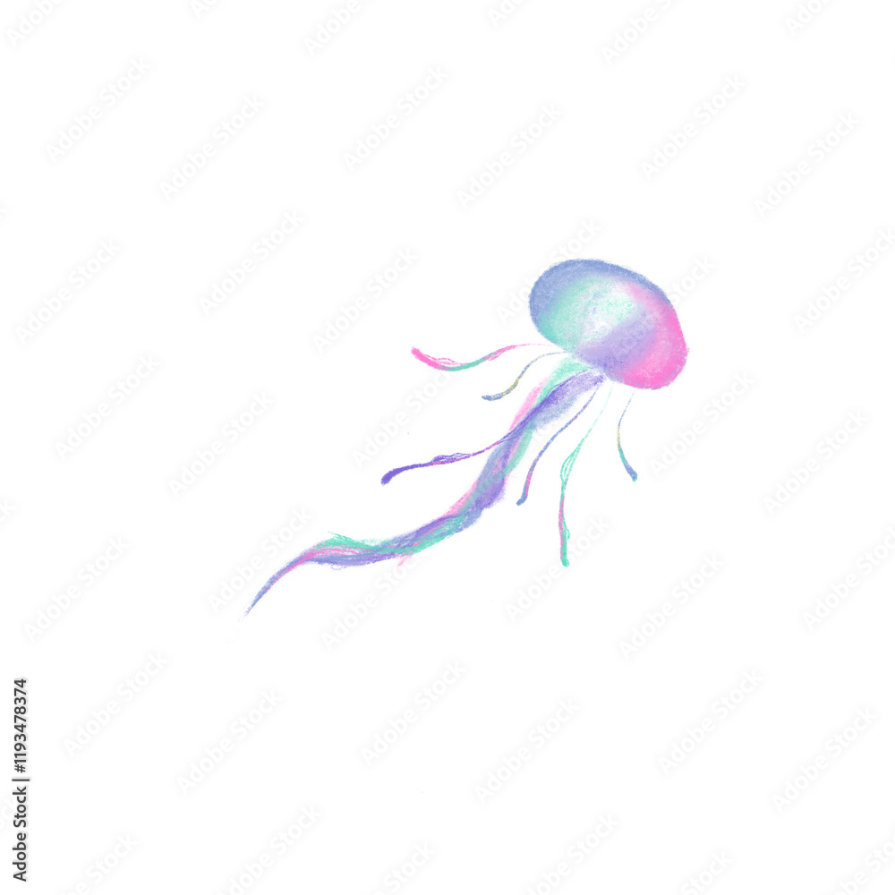 Obraz premium pastel jellyfish 