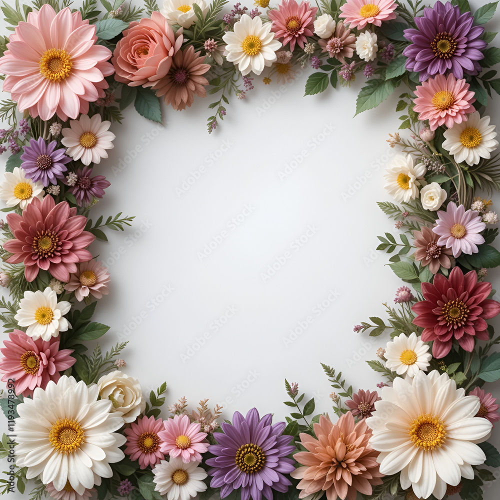 Fototapeta premium frame of flowers