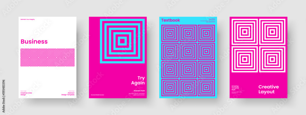 Fototapeta premium Modern Business Presentation Design. Geometric Background Template. Abstract Report Layout. Brochure. Poster. Flyer. Banner. Book Cover. Newsletter. Brand Identity. Portfolio. Advertising. Journal