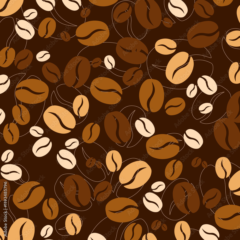Obraz premium Coffee beans pattern