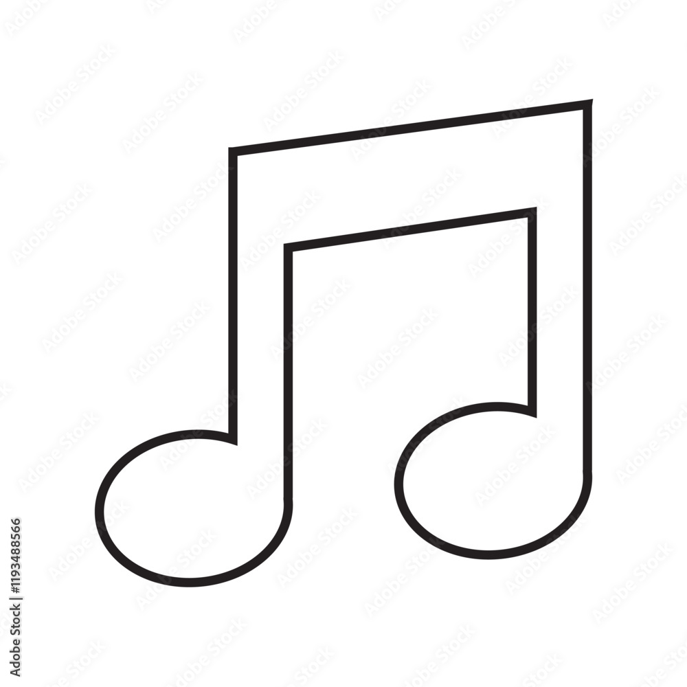 Music notes icon set, Music notes symbol, vector illustration Music notes icon set, Music notes symbol, vector illustration