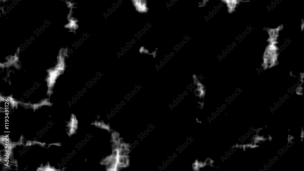 White lights shape the animation black background