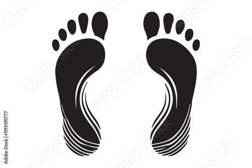 Footprints vector