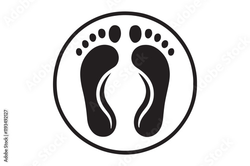 Footprints vector