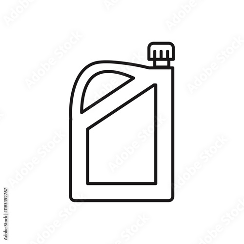 canister of motor oil icon line art vector
