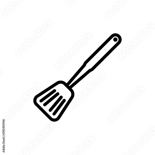 Cooking spatula icon line art vector