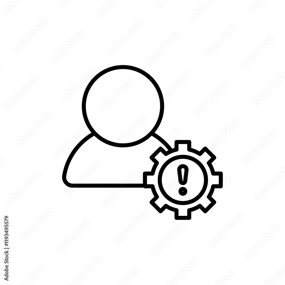 Fake account icon line art vector Fake account icon line art vector