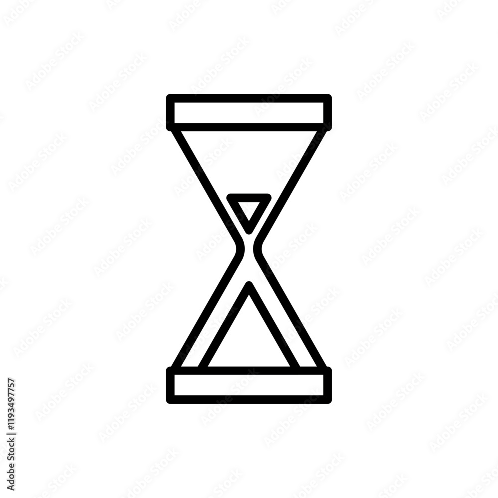 Hourglass icon line art vector Hourglass icon line art vector