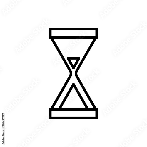 Hourglass icon line art vector photo