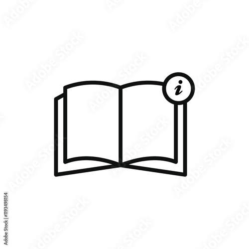Information book icon line art vector