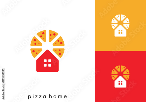 home pizza logo. food cafe restaurant symbol vector design 
