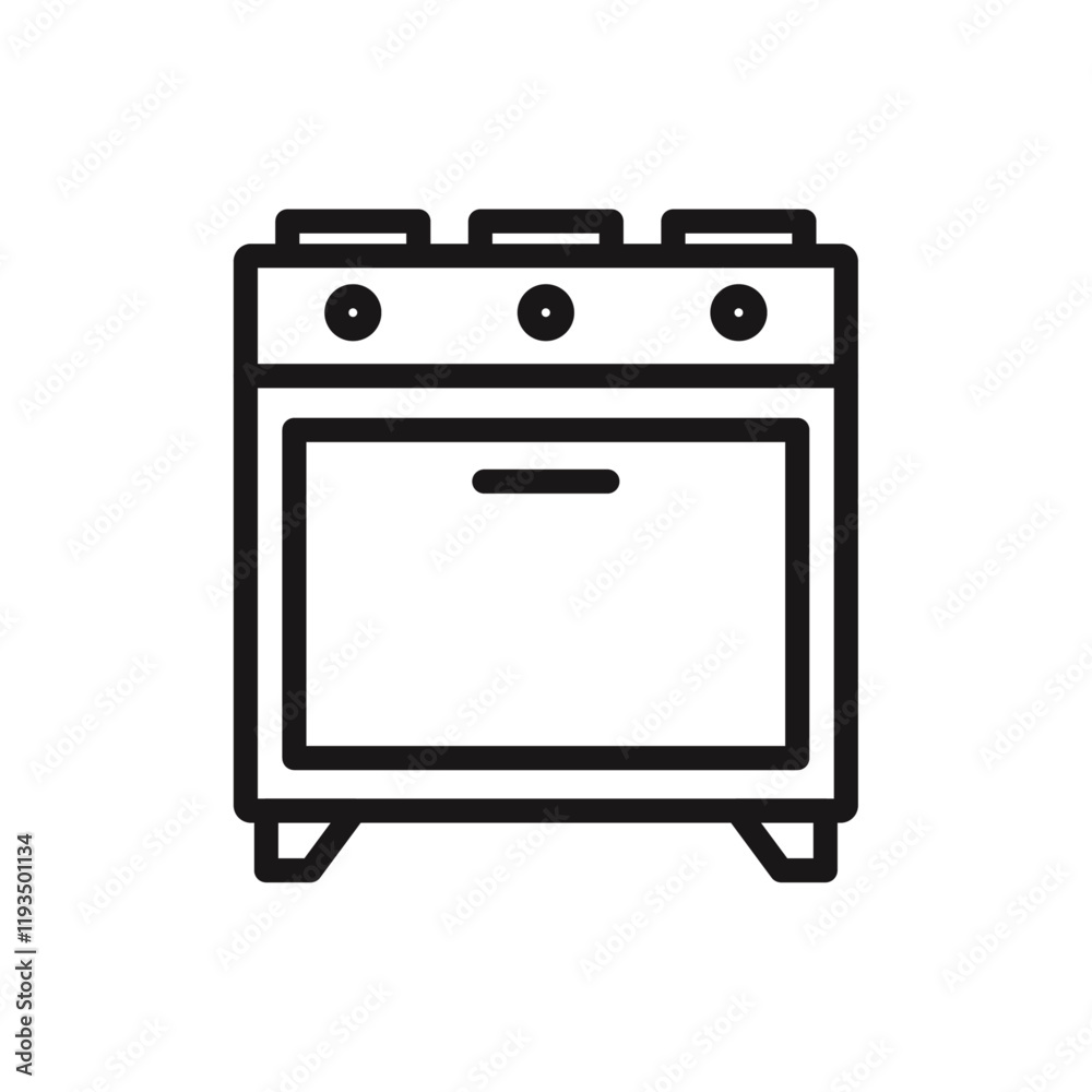 Oven icon line art vector Oven icon line art vector