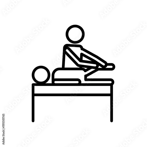 Physiotherapy icon line art vector