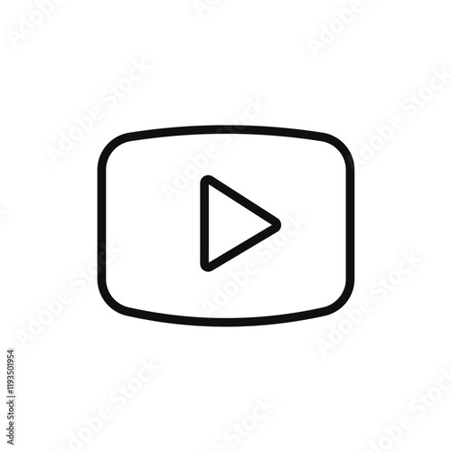 Free Download Play button icon line art vector - GFXLoad