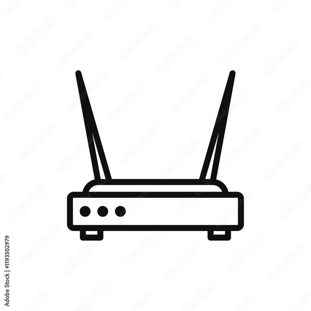 router icon line art vector router icon line art vector