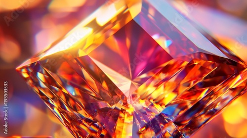 A Close Up View Of A Sparkling Orange Gemstone