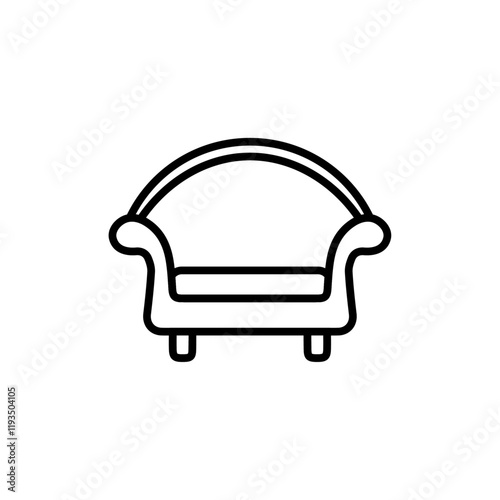 sofa icon line art vector