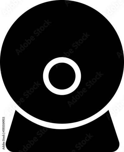 CCTV security camera icon video surveillance monitoring, defocused home security camera, wall mounted for outdoor area safety and observation flat vector  isolated transparent