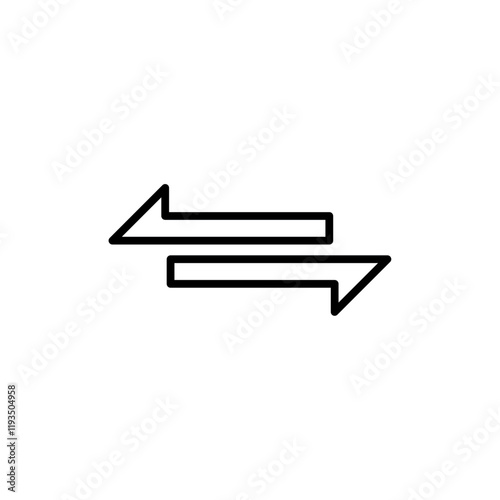 Swap icon line art vector