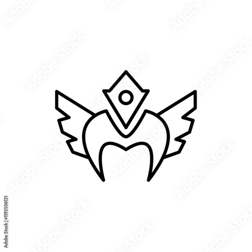 valkyrie icon line art vector