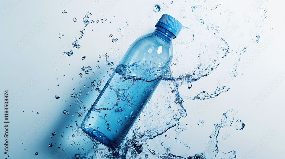 Transparent plastic bottle of water isolated on white background. healthy blue drink or beverage container object, clean liquid, life, energy, sport, refreshment. Transparent plastic bottle of water isolated on white background. healthy blue drink or beverage container object, clean liquid, life, energy, sport, refreshment.