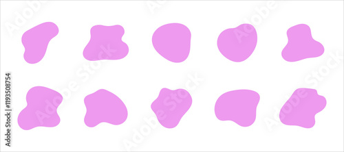 Pink cute blob shape