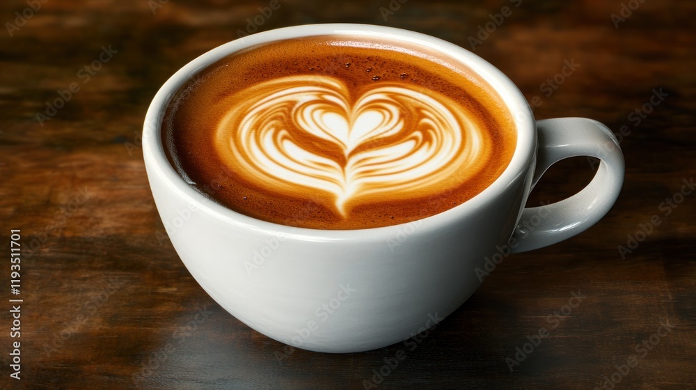 Artistic Latte in a Cozy Caf? Setting with Warm Ambiance and Inviting Decor. Artistic Latte in a Cozy Caf? Setting with Warm Ambiance and Inviting Decor.