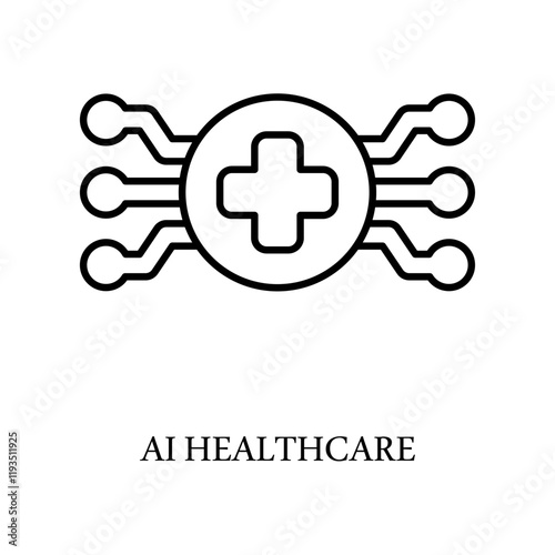 Icon a AI HEALTHCARE, isolated against a clean background.