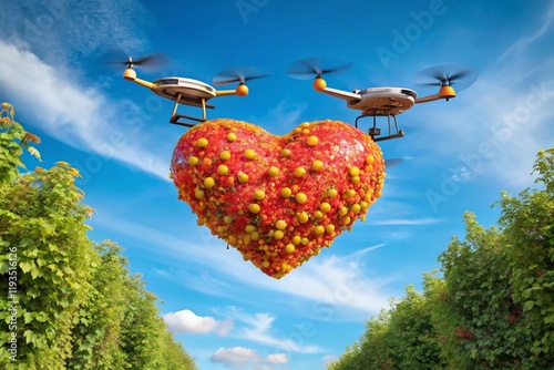 Hilarious Drone Shot: Heart-Shaped Pizza Delivery Gone Wrong on Valentine's Day photo