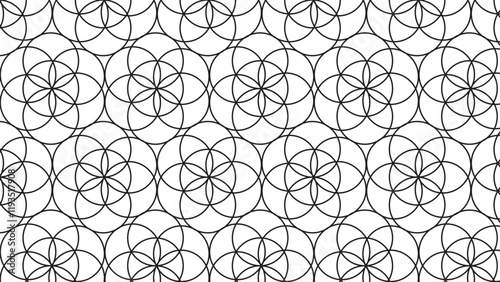 Round flower pattern vector illustration background 